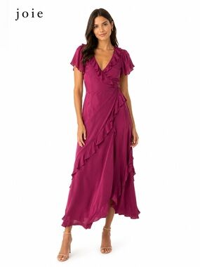 joie satin dress Laura Mini Silk Dress at Joie